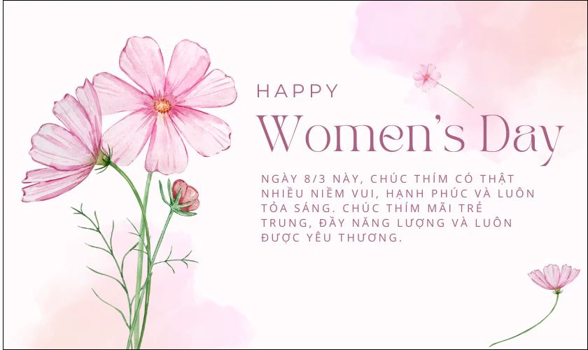 Hình ảnh lời chúc Quốc tế Phụ nữ dành tặng thím