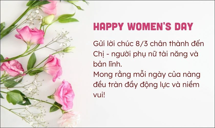 Lời chúc 8/3 đối tác ngắn gọn, ý nghĩa