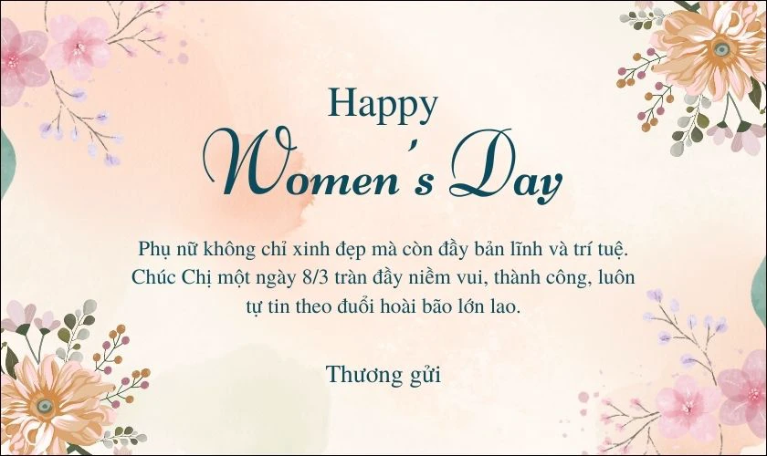 Hình ảnh lời chúc 8/3 đối tác