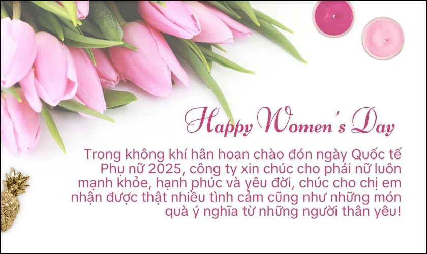 Câu chúc ý nghĩa gửi đến đối tác dịp Quốc tế Phụ nữ