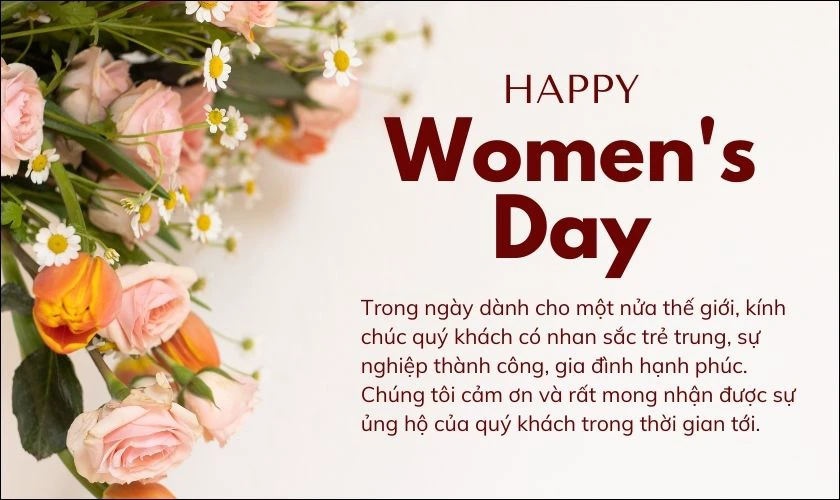 Ảnh câu chúc hay gửi đến đối tác dịp Quốc tế Phụ nữ