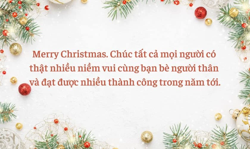 Lời chúc Giáng sinh ý nghĩa
