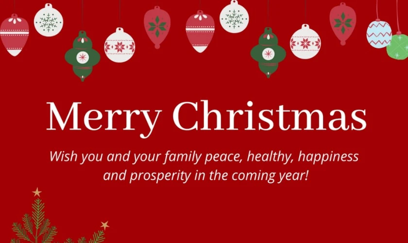 Lời chúc Giáng sinh bằng tiếng nước ngoài