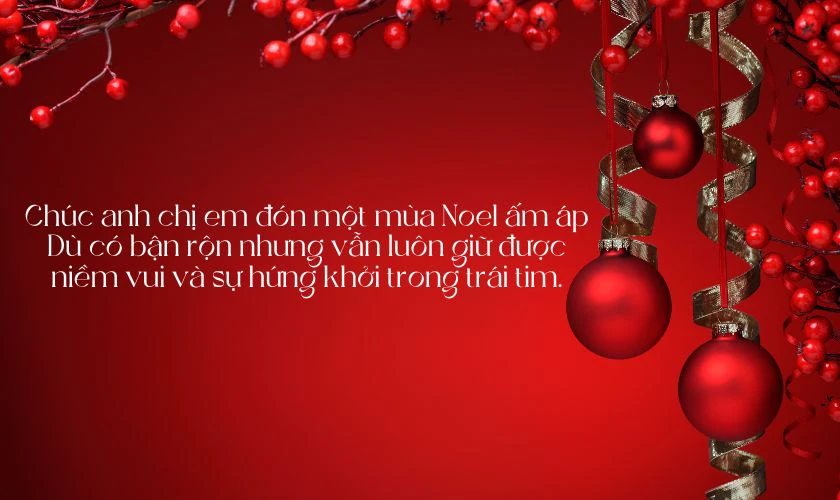 Câu chúc anh chị em dịp Noel