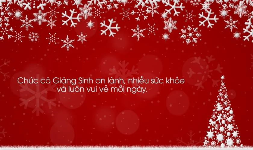 Lời chúc Giáng Sinh cho cô giáo