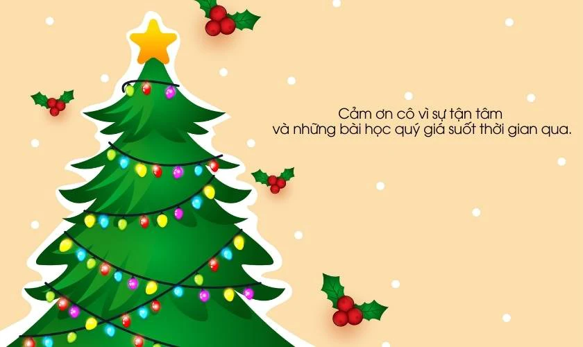 Lời chúc Giáng sinh cho cô giáo hay