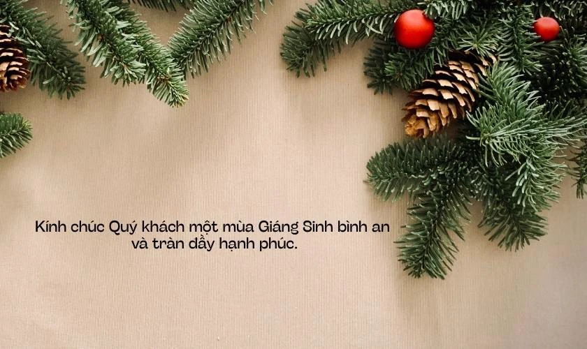 Lời chúc Giáng Sinh cho khách hàng