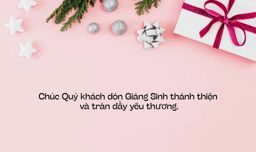 Lời chúc Noel cho khách theo đạo Công giáo