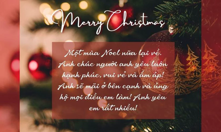 Hình ảnh chúc Giáng sinh cho người yêu cảm động