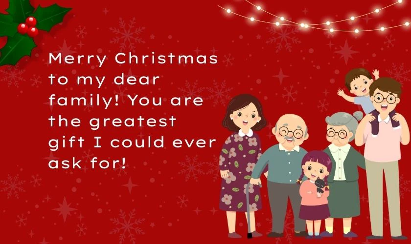 Lời chúc Giáng sinh tiếng Anh cho người thân