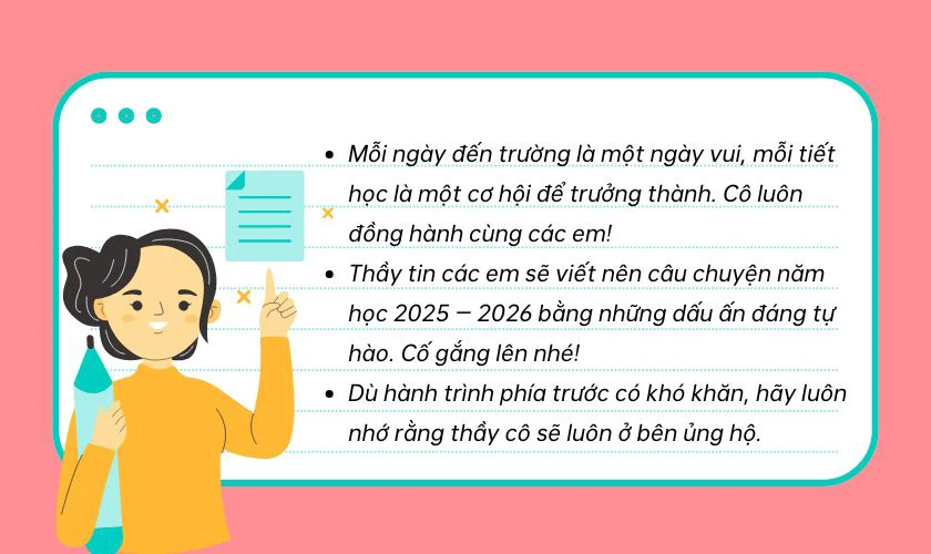 Lời chúc khai giảng năm học mới 2025 - 2026 của giáo viên