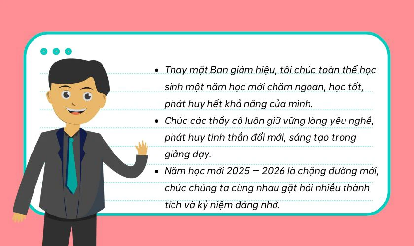 Lời chúc khai giảng năm học mới 2025 - 2026 của hiệu trưởng