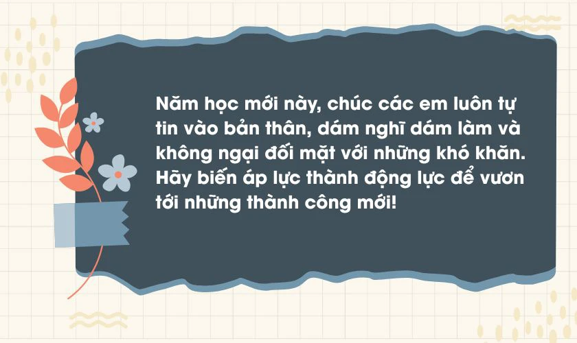 Lời chúc năm học mới cho học sinh cấp 2