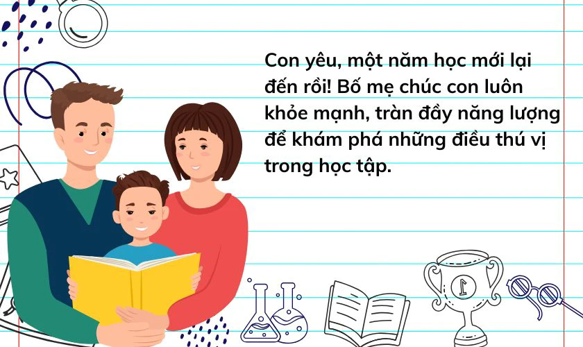 Lời chúc năm học mới cho học sinh của phụ huynh