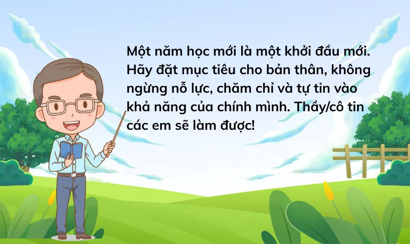Lời chúc năm học mới cho học sinh của giáo viên