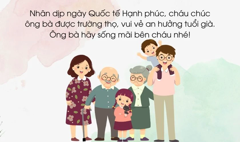 Lời chúc ngày Quốc tế Hạnh phúc cho ông, bà