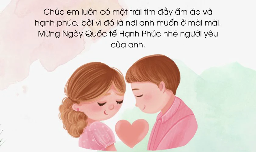 Lời chúc ngày Quốc tế Hạnh phúc cho người yêu