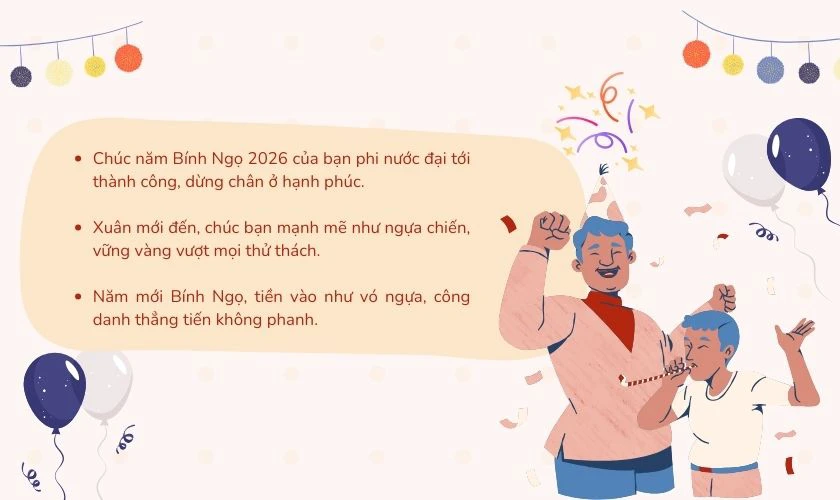 Lời chúc Tết độc đáo 2026 Bính Ngọ không đụng hàng
