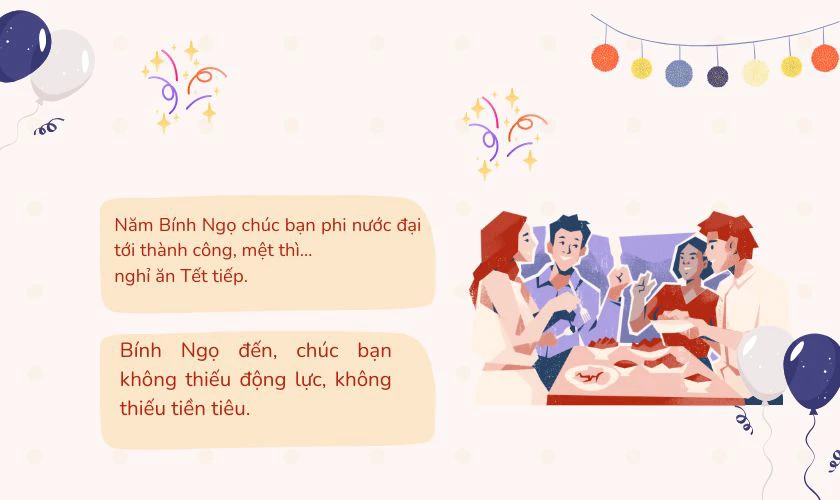 Lời chúc Tết bá đạo, vui nhộn 2026 Bính Ngọ