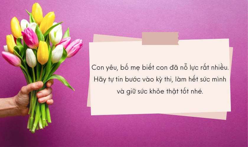 Lời chúc con thi tốt nghiệp lớp 12 của bố mẹ
