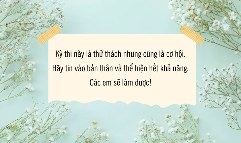 Lời chúc học sinh thi tốt nghiệp THPT của giáo viên