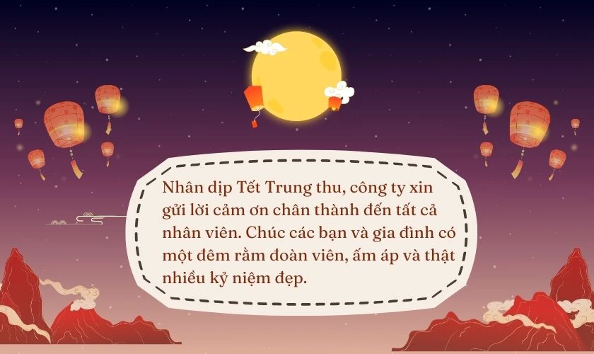 Lời chúc trung thu cho nhân viên công ty ngắn gọn