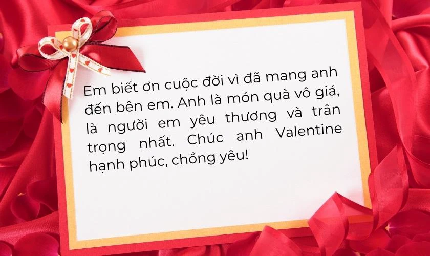 Lời chúc Valentine dành cho chồng ý nghĩa