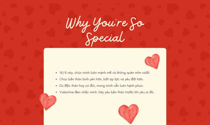 Lời chúc Valentine đen 2026 cho bản thân mình