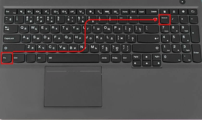 Sửa lỗi không đánh được số trên bàn phím laptop ASUS