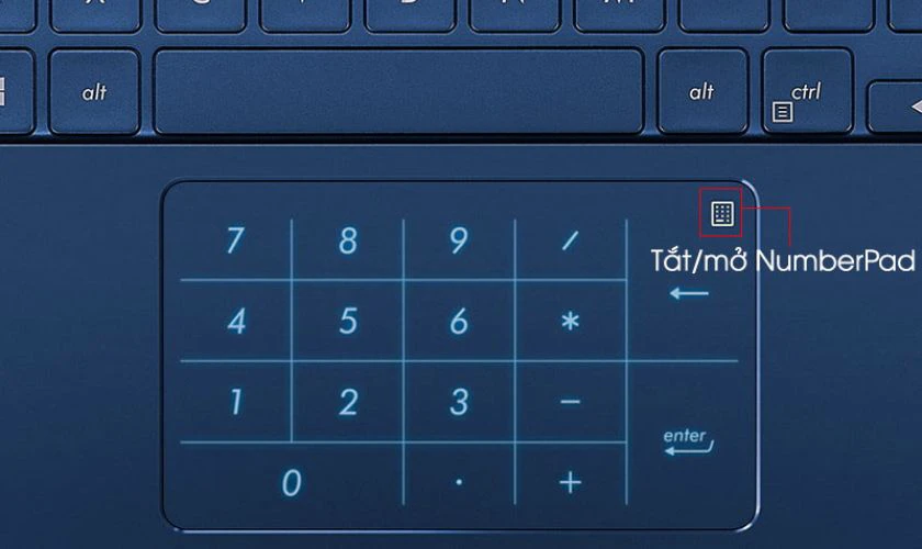 Kiểm tra chế độ NumberPad