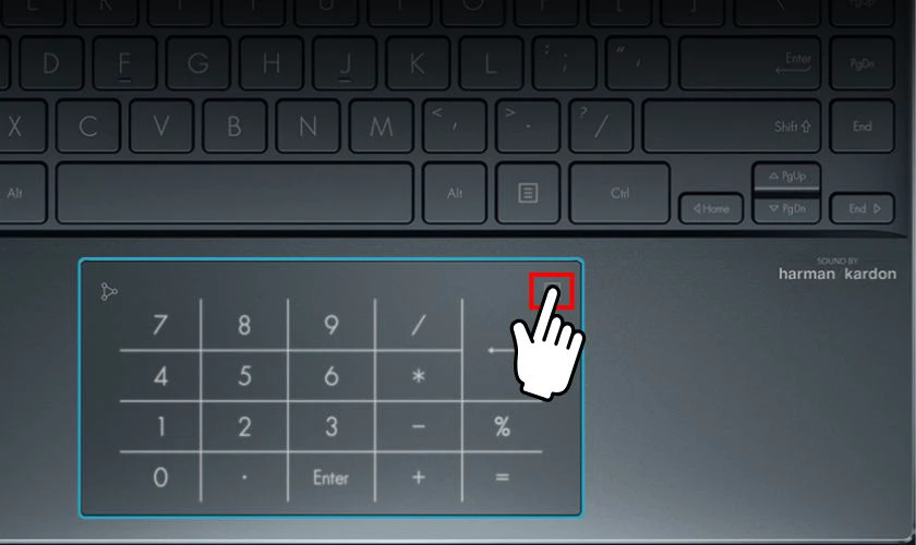 Nhấn và giữ biểu tượng NumberPad trong khoảng 1-2 giây