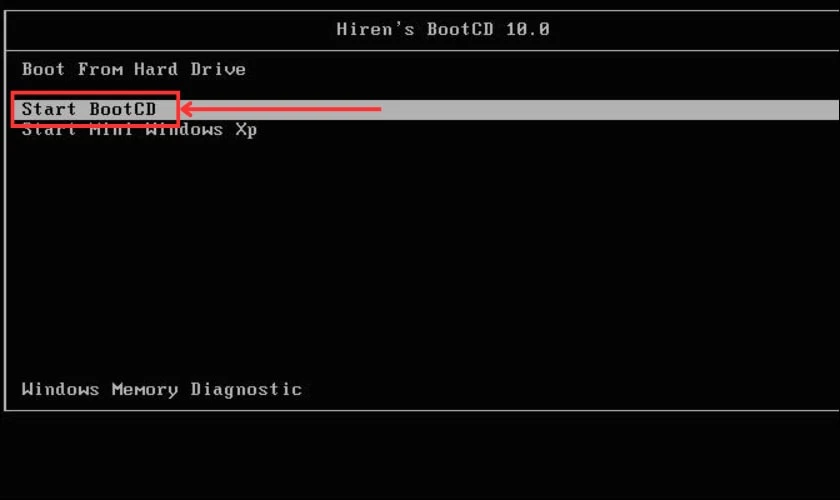 Sửa lỗi ổ cứng bằng đĩa Hiren’s Boot