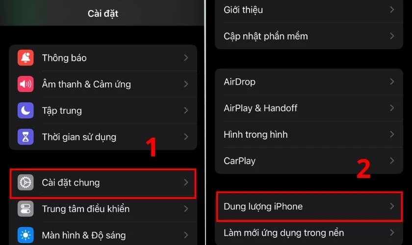 Dọn dẹp bộ nhớ điện thoại iPhone