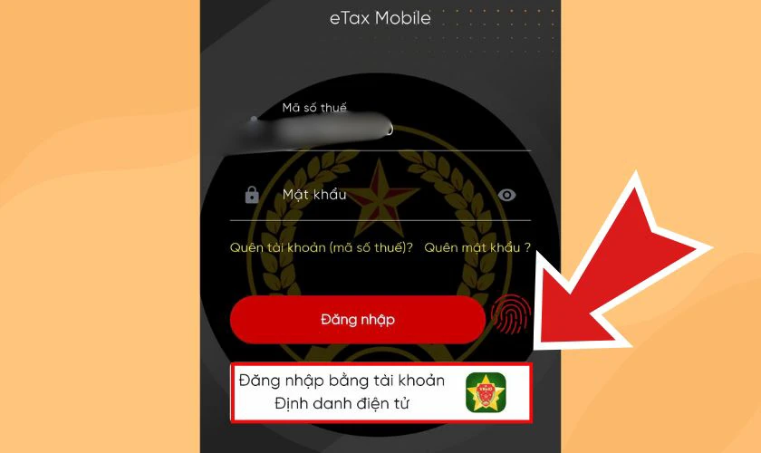 Đăng nhập eTax mobile bằng tài khoản định danh điện tử