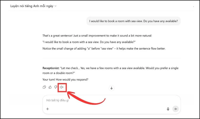 So sánh với cách phát âm của ChatGPT