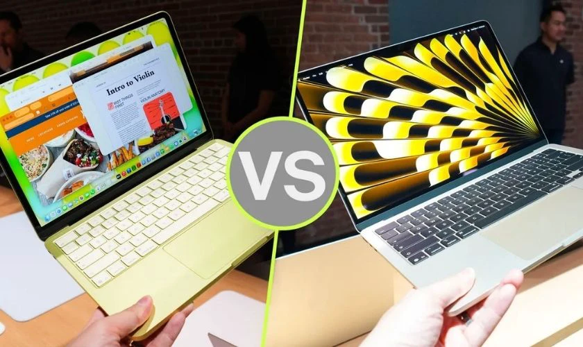 So sánh MacBook Neo vs MacBook Air về dung lượng pin