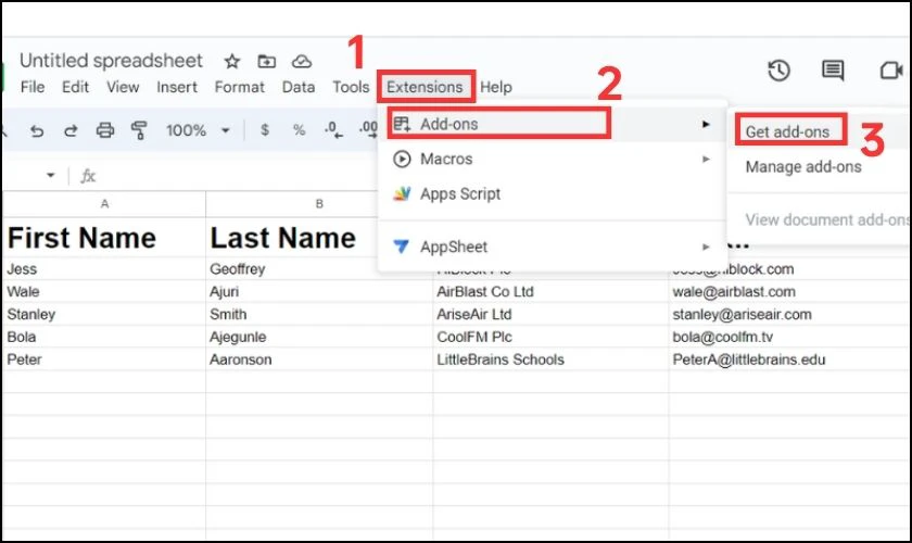 Tìm và cài đặt tiện ích mở rộng Mail Merge cho Google Docs