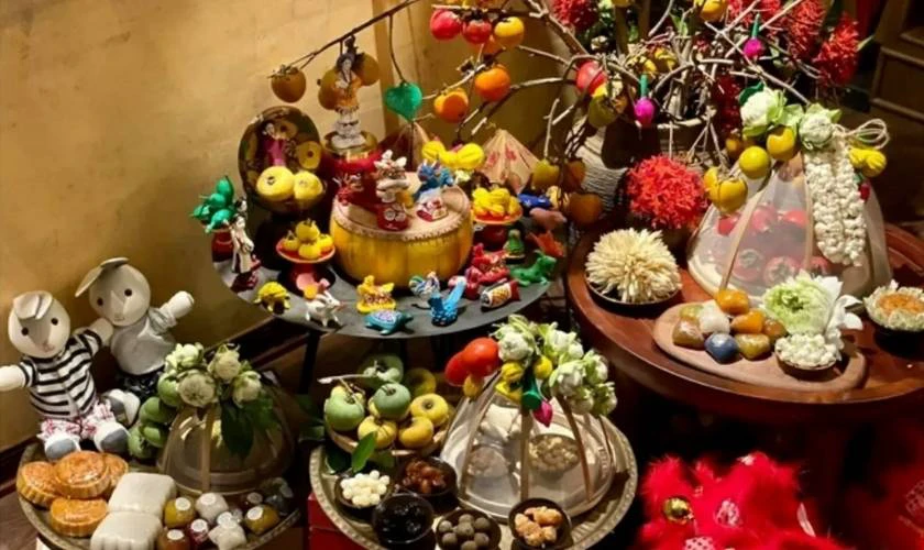 Hình ảnh mâm cỗ Trung thu ấn tượng