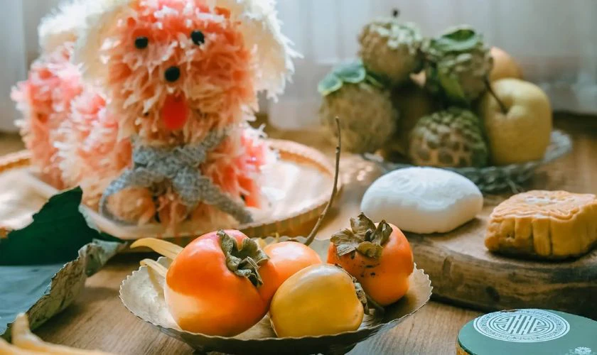 Hình ảnh mâm cỗ Trung thu chó bưởi