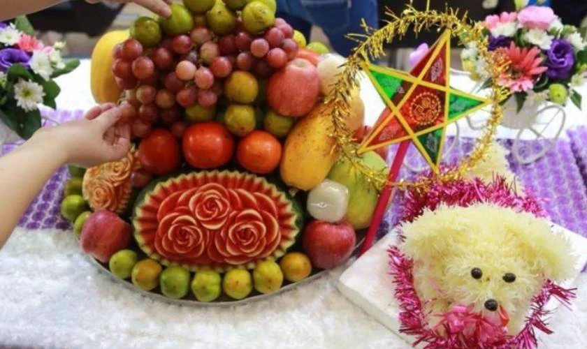 Hình ảnh mâm cỗ Trung thu khéo tay