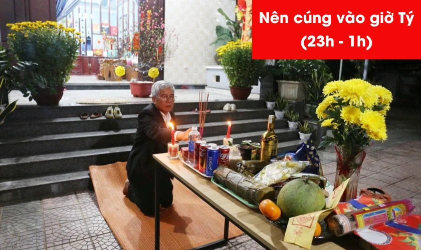 Lễ cúng nên thực hiện vào khoảng từ 23 giờ đêm - 1 giờ sáng