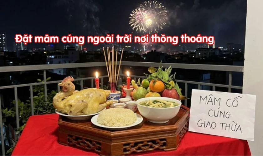 Đặt mâm cúng giao thừa ở đâu?