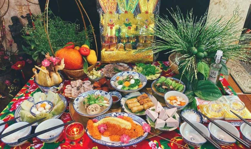 Hình ảnh mâm cúng đẹp cho mùa Xuân