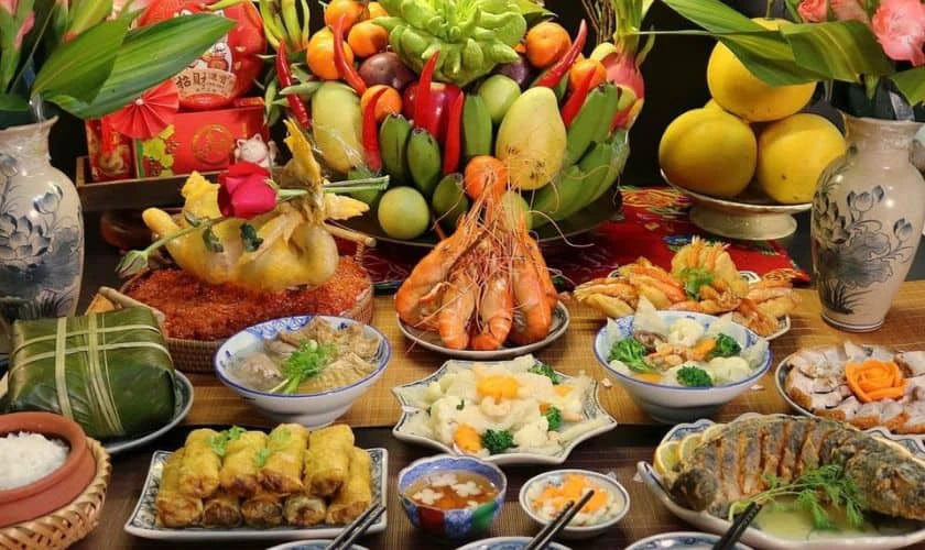 Hình ảnh mâm cúng đẹp cho mùa Xuân Bính Ngọ
