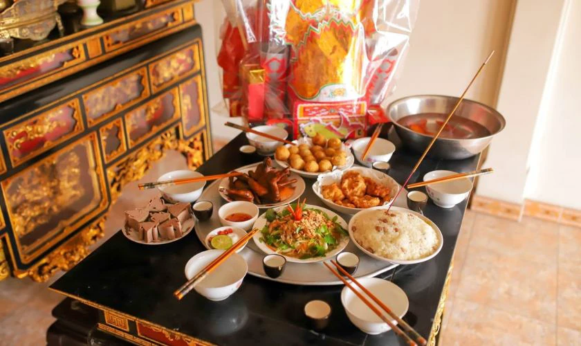 Mâm cơm ông Táo 23 tháng Chạp