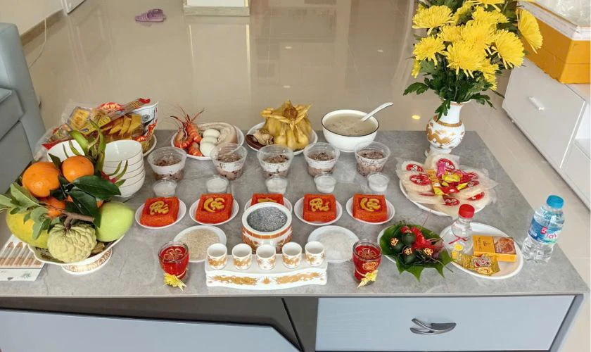 Cách bày trí mâm cơm lễ ông Táo