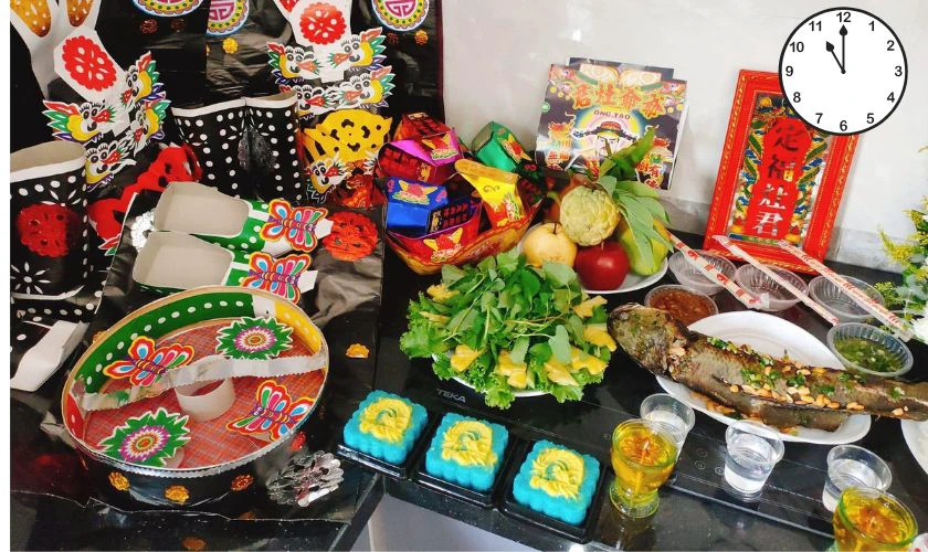 Mâm cúng ông Táo ngày 23 tháng Chạp nên được thực hiện trước giờ Ngọ