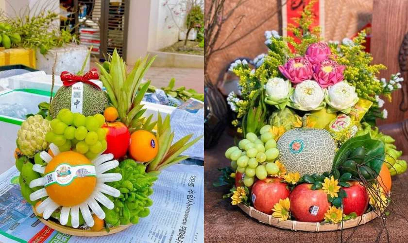 Trang trí giỏ trái cây