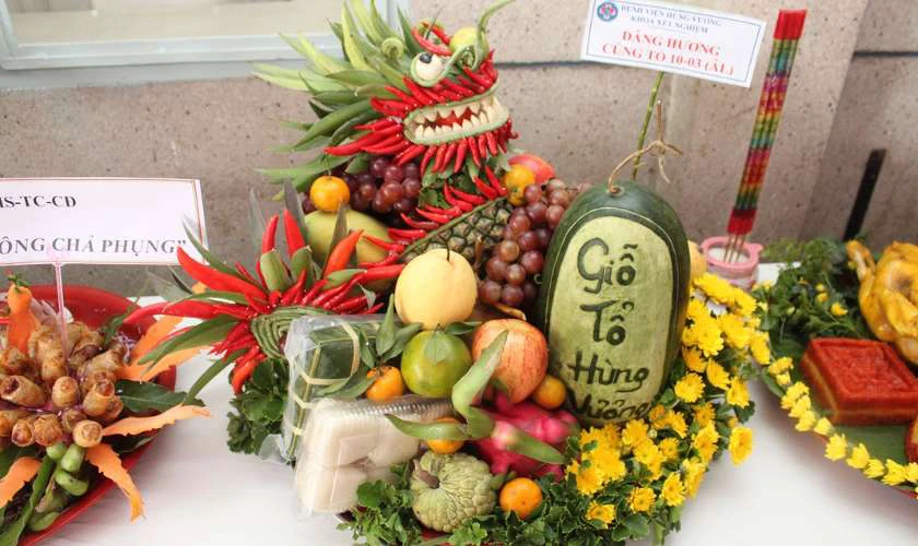 Mâm ngũ quả ngày Giỗ Tổ Hùng Vương đẹp