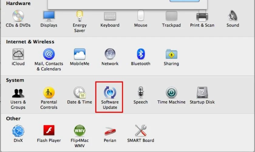 Kiểm tra phần mềm để khắc phục màn hình MacBook bị ám xanh
